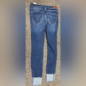 hollister Mid rise crop super skinny jeans 00S w24 L24